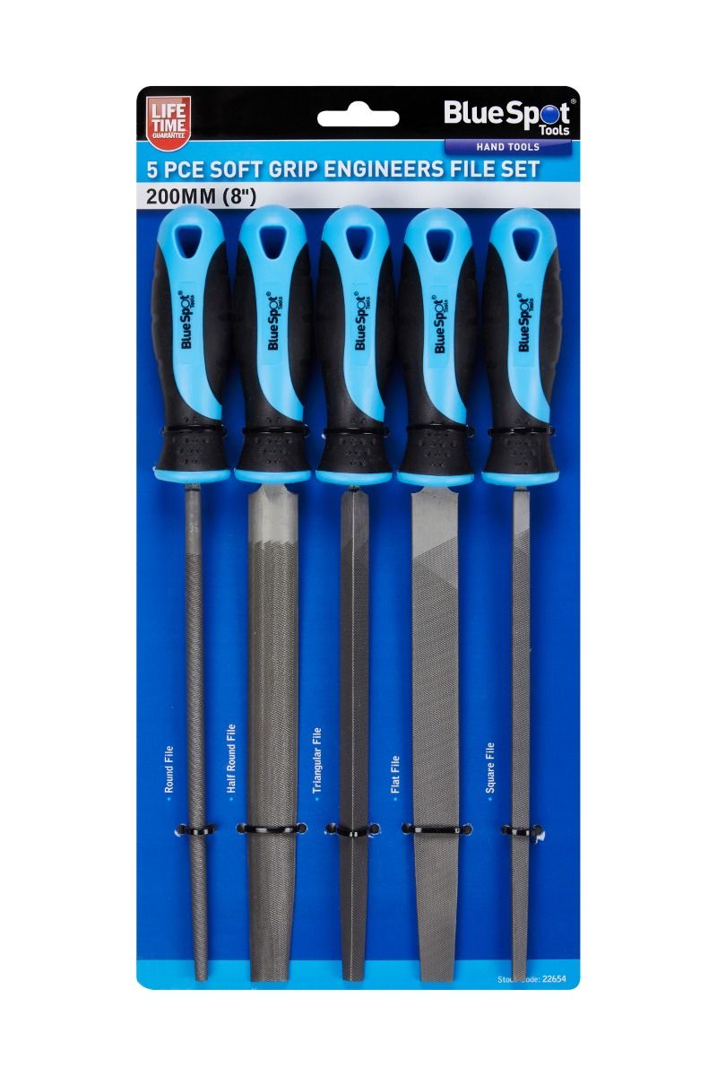5PC 200mm Soft Grip File Set