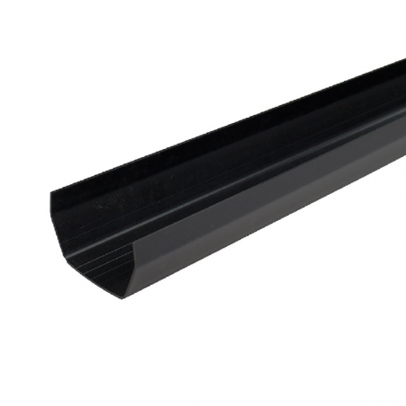 114mm Square Line Gutter 4M Black