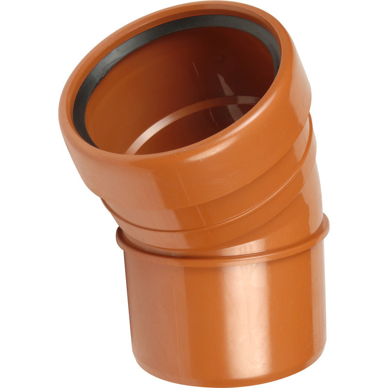 Single Socket Bend Brown 110mm 30 degree