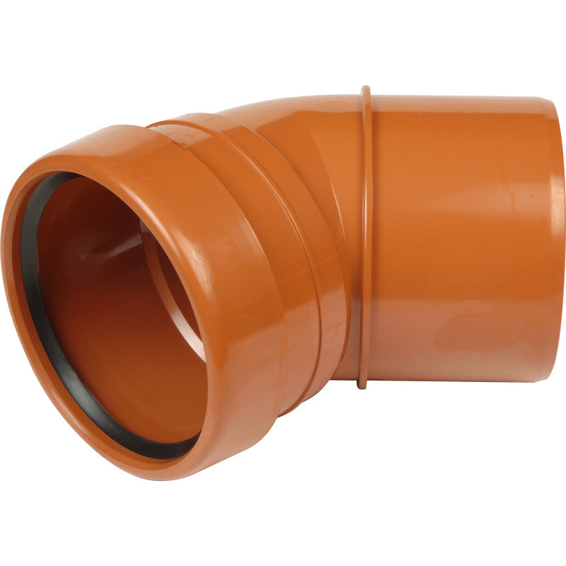 Brown Single Socket Bend 110mm 45 degree