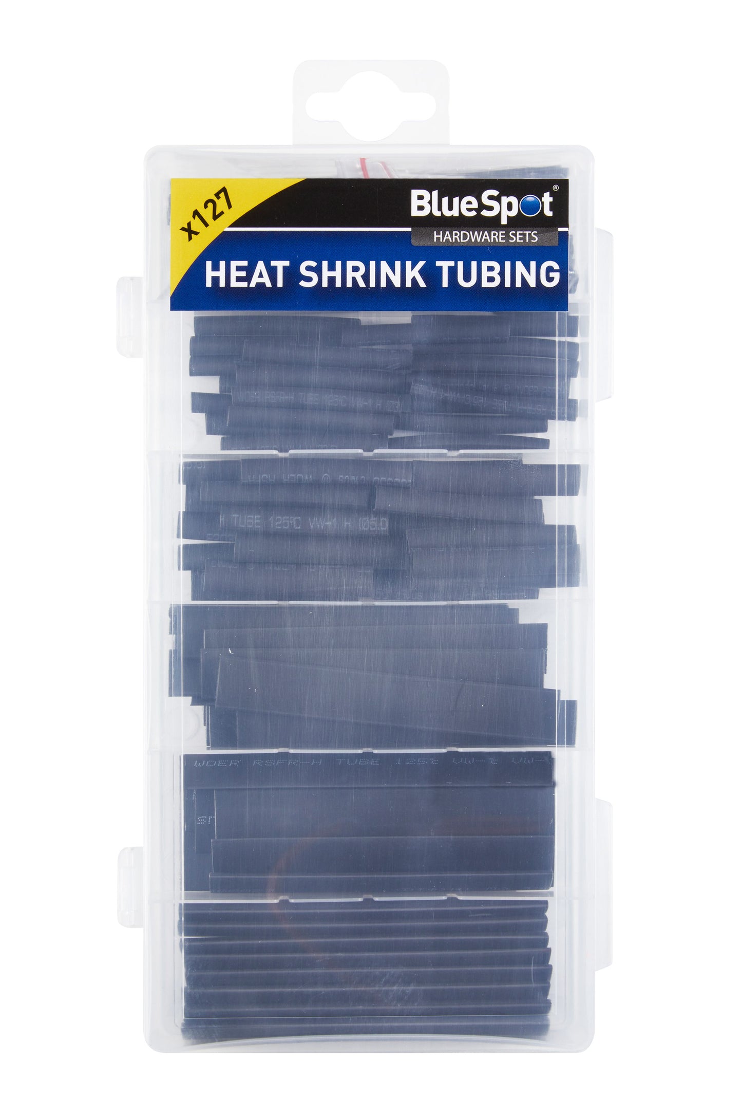 127PC Black Heat Shrink Tubing Set