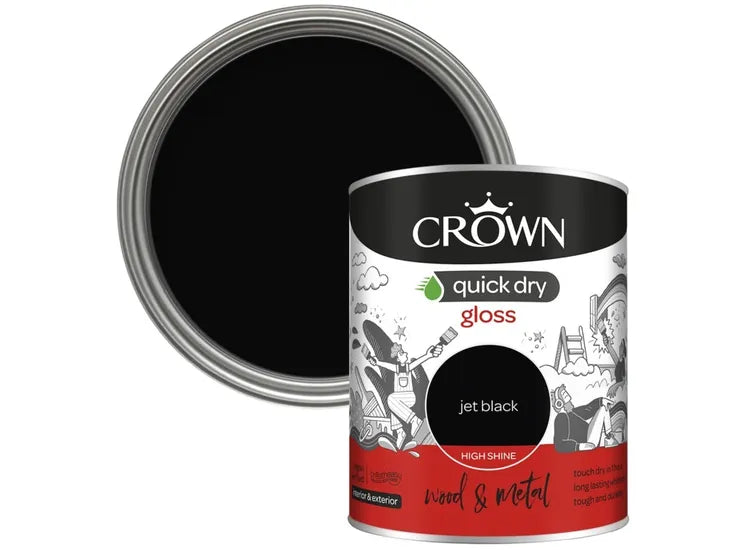 Crown Quick Dry Gloss Jet Black