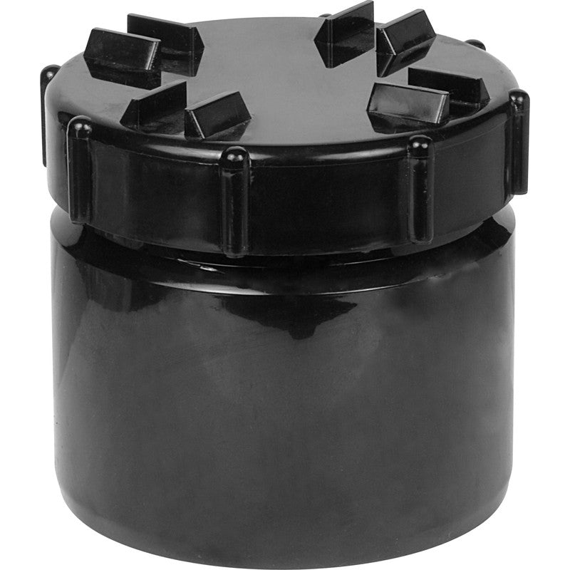 110mm Screwed Access Cap Black