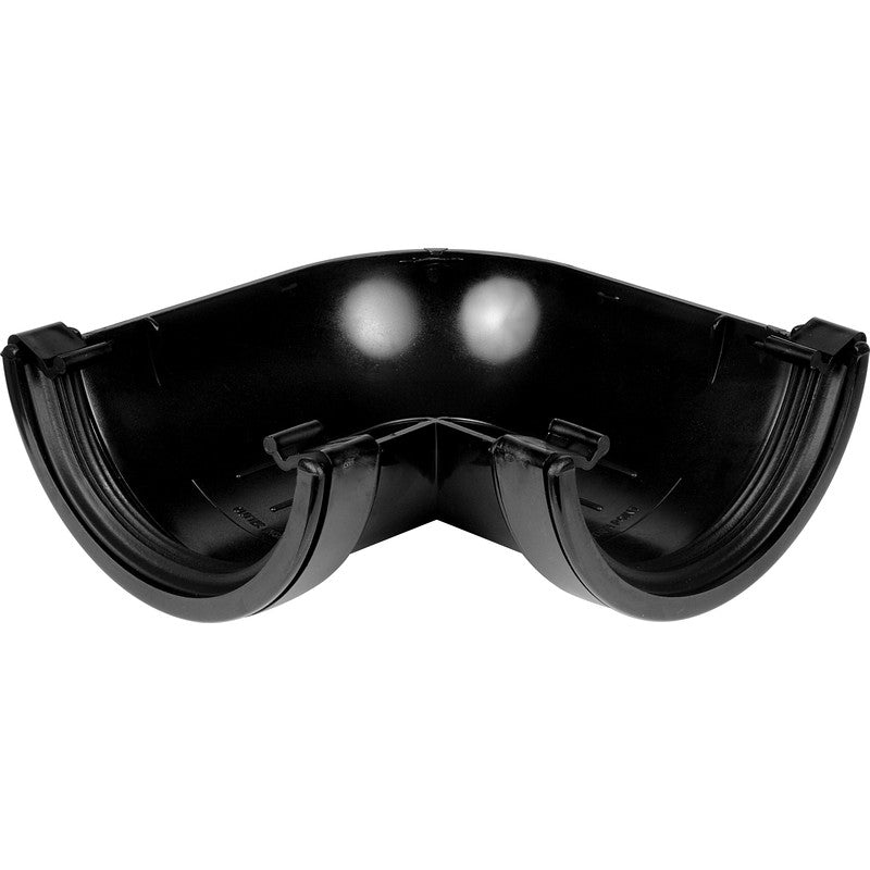 112mm Half Round Gutter Angle 135 degree Black