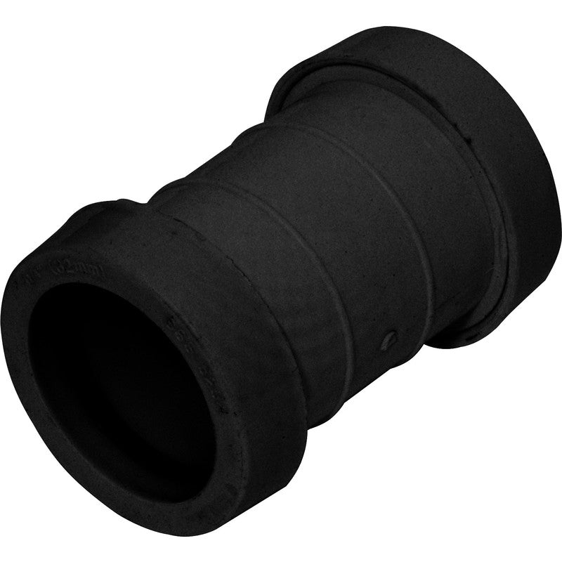 Push Fit Straight waste Coupling 40mm Black