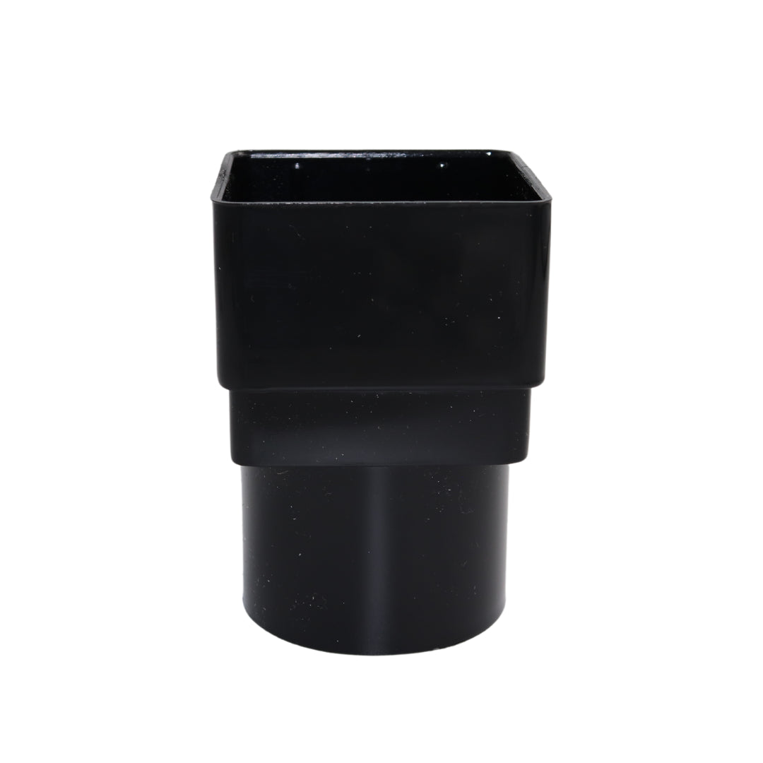 65mm Square - Round Adaptor Black