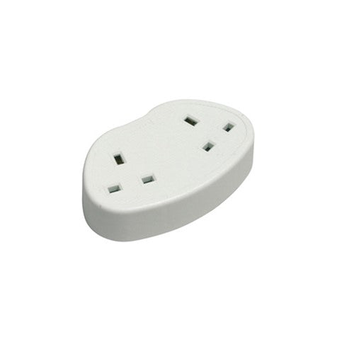 Trailing Socket 2 Gang Tough White CEDTS2RW
