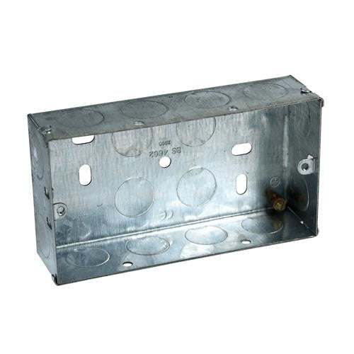 Metal Box For Sockets up to 25mm Twin MB225