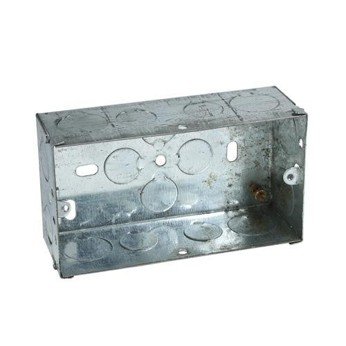 Metal Box For Sockets up to35mm Twin MB235