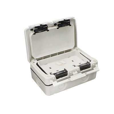 Weatherproof 13A 2 Gang Switched Socket IP56