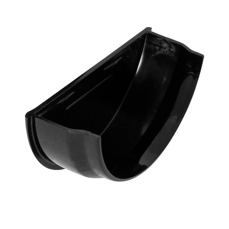 112mm Half Round Stop End Internal Black