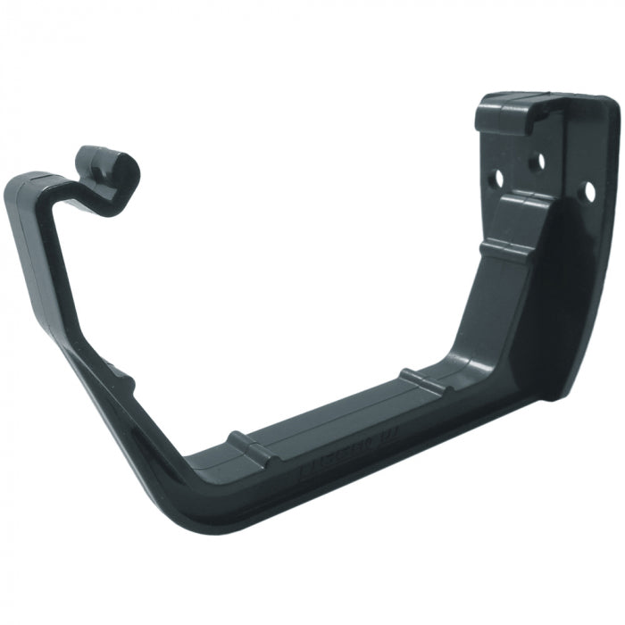 114mm Square Line Fascia Bracket Black