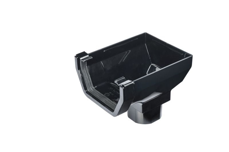 Square Stopend Outlet Black