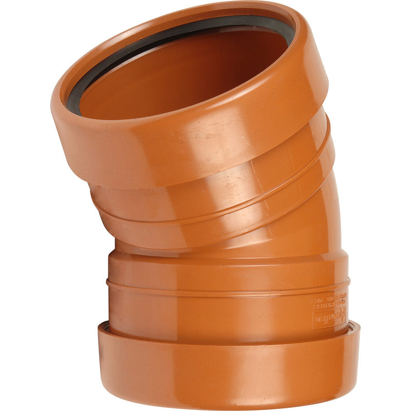 Double Socket Bend Brown 110mm 30 degree