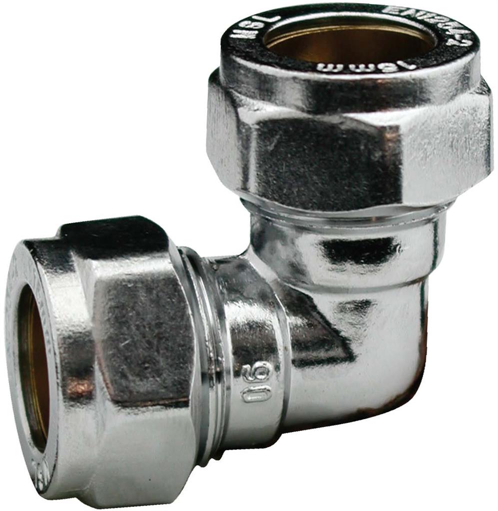 CHROME COMPRESSION 15mm ELBOW Item No. CCE-15