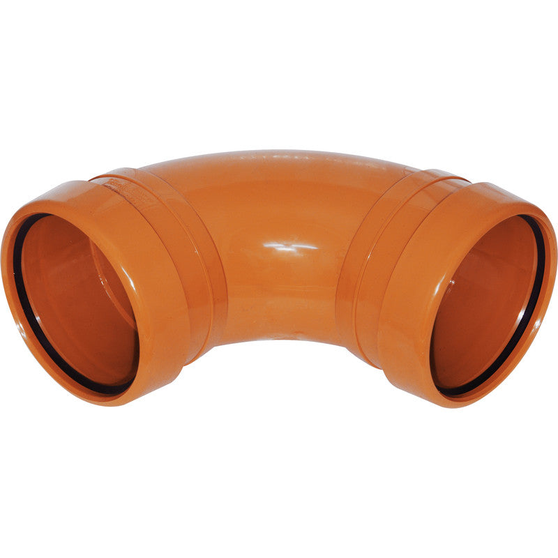 Double Socket Bend Brown 110mm 87.5 degree