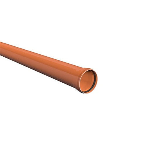 Single Socket Underground Pipe 110mm 3m