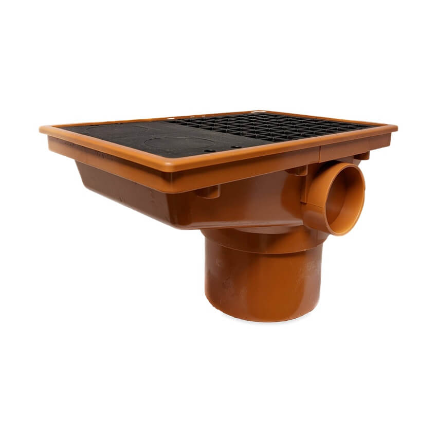 Rectangular Brown Hopper 110mm