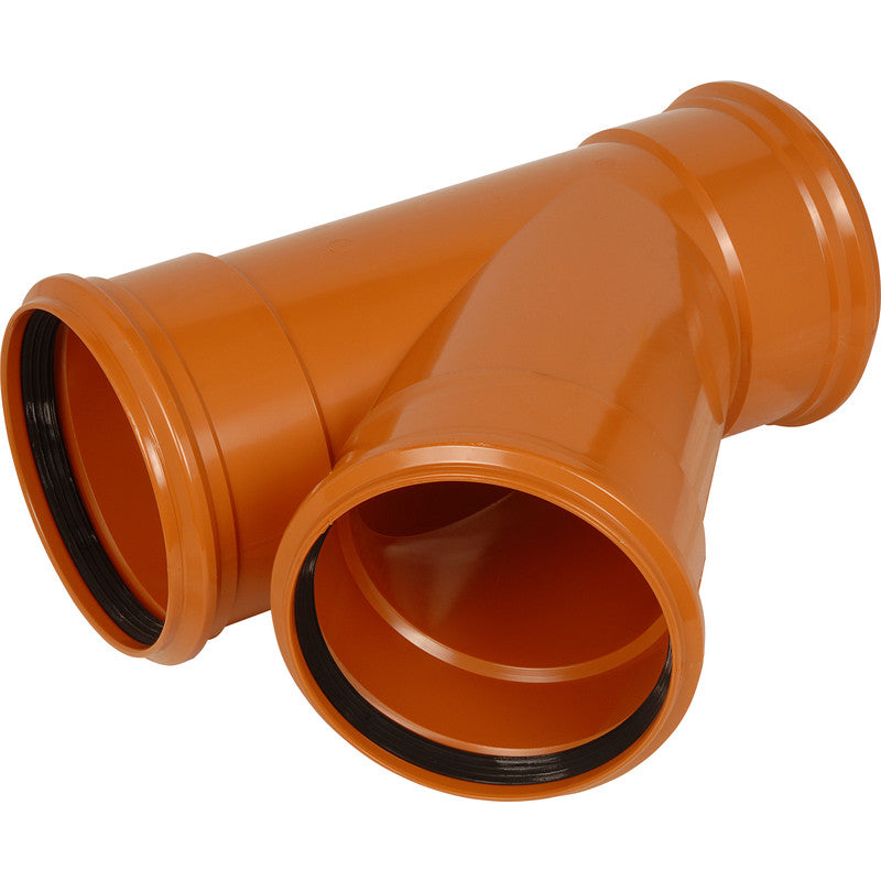 Triple Socket Oblique Branch 110mm Brown