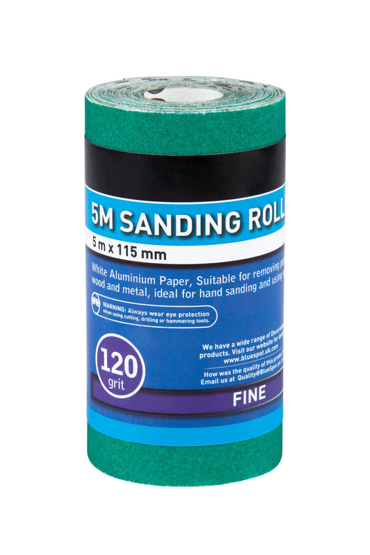 5M x 120 Grit Aluminium Oxide Sanding Roll