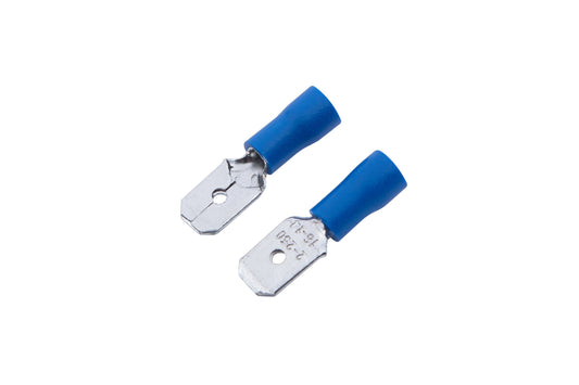 100PC Blue Male Spade Terminals