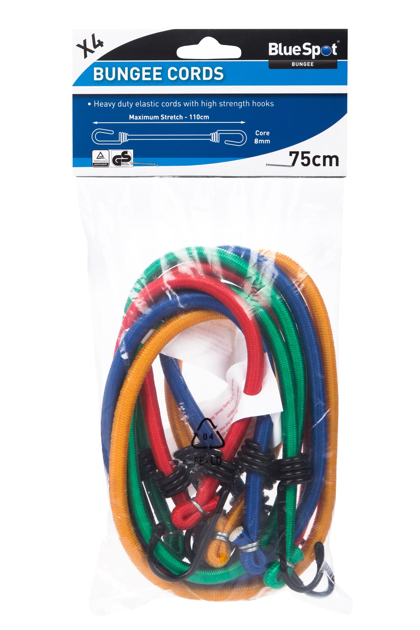 4PC 75cm Bungee Cords