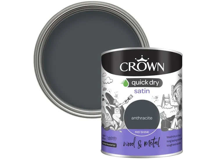 Crown Quick Dry Satin Anthracite