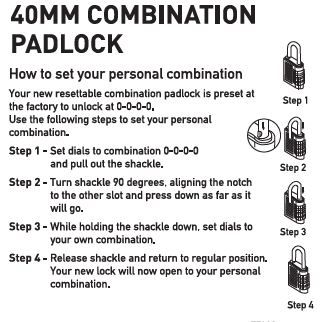 40mm Combination Padlock