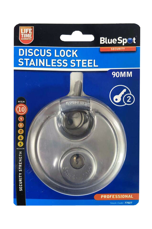 90mm Stainless Steel Disc Padlock