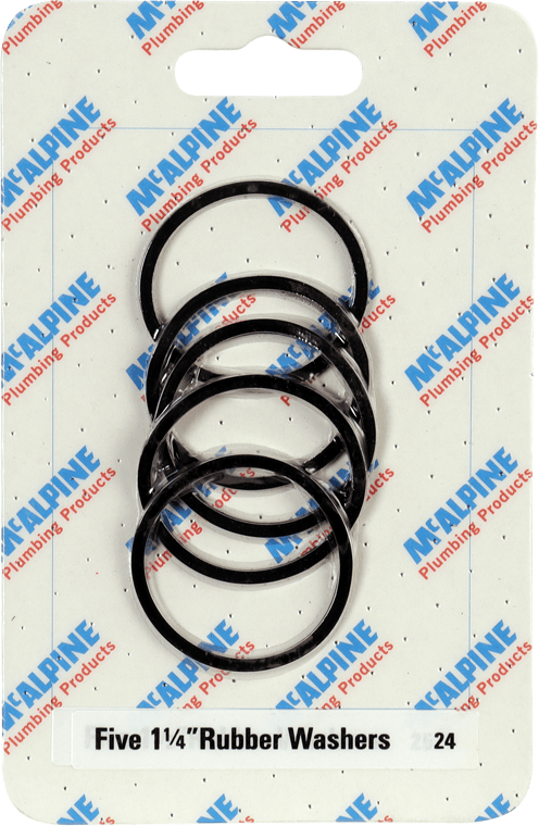 Five 1¼" Rubber Washers CARD24