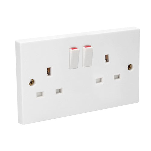 2 Gang Switched Socket 13Amp - Economy CEDSSK2ES