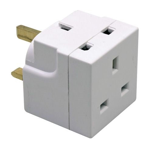 2 Way 13Amp Plug in Adaptor WAP2W