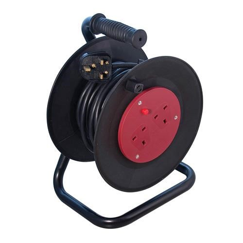 25Mtr Cable Extension Reel with 2 Outlets 240v