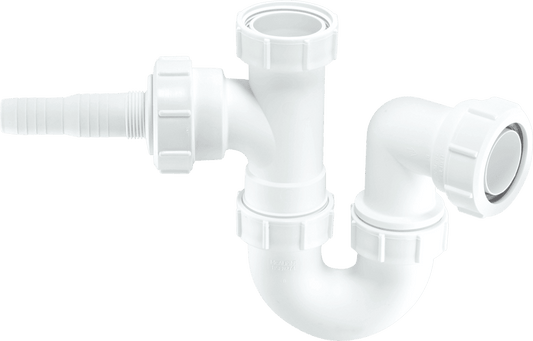 Sink Trap with Horizontal Domestic Appliance Nozzle WM2