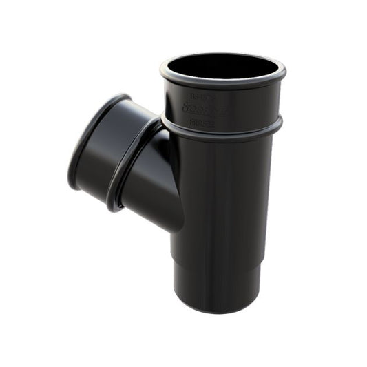 68mm Pipe Branch 112.5 degree Black