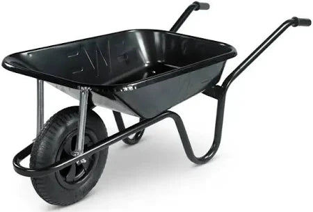 Wheelbarrow Black 85L Galvanized Stays Pneumatic Tyre