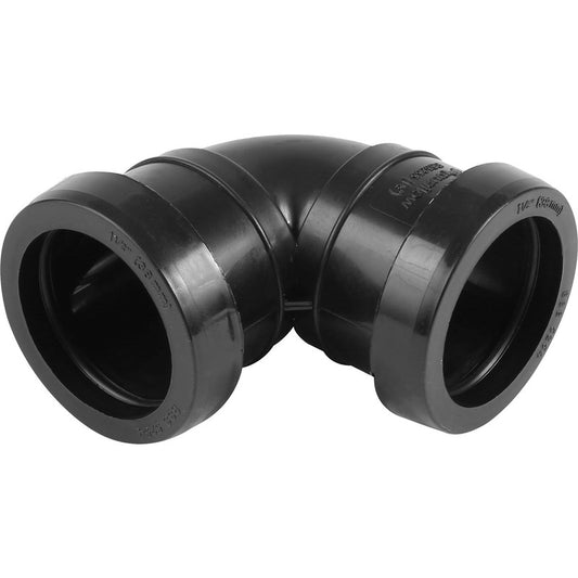 Push Fit Bend 40mm x 90 degree Black