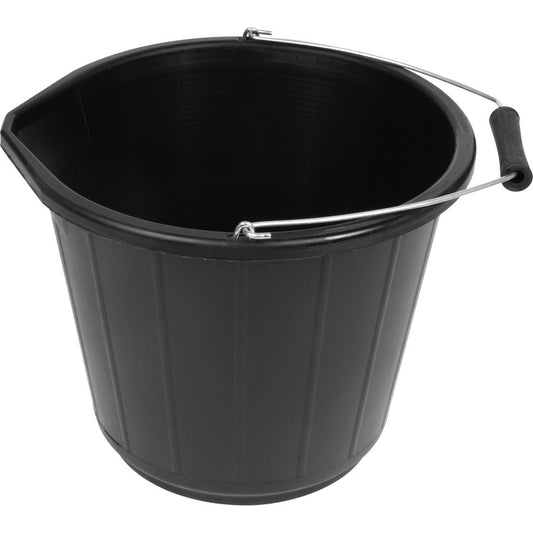 Black Plastic Bucket STD 3 Gallon