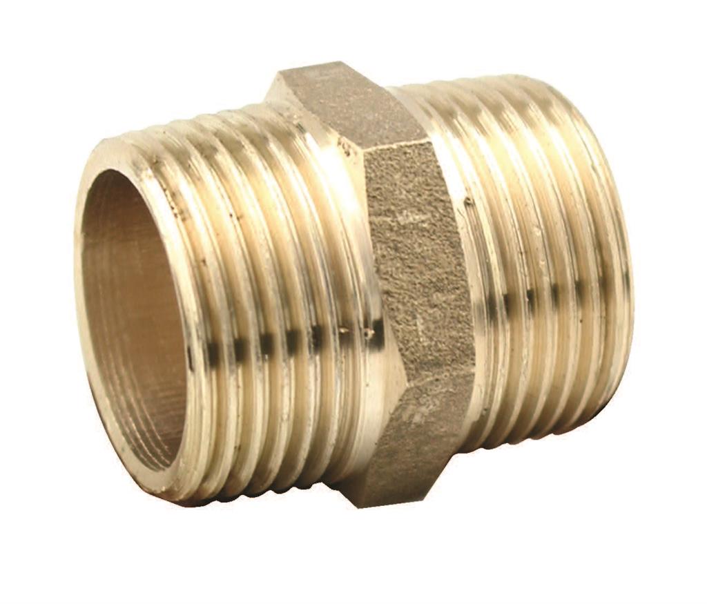 1" BRASS HEX NIPPLE Item No. BRHN-F