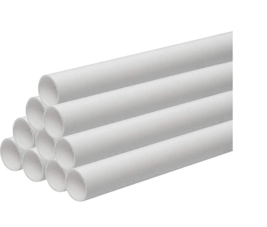 Solvent Weld PVC Overflow Pipe 3m 21.5mm White