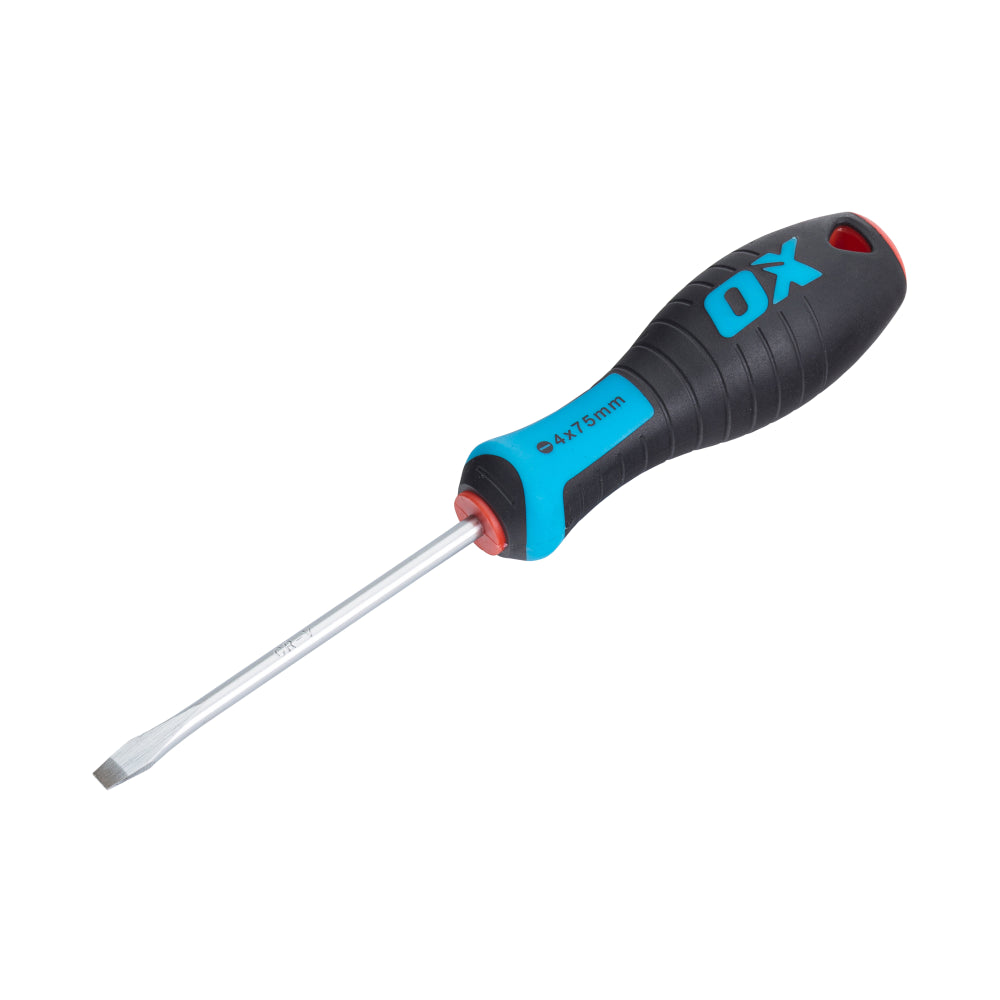 OX Pro Slotted Flared Screwdriver – 75 x 4mm