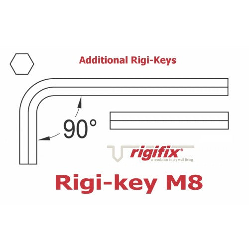 M8 Hex Driver Key For M8 Rigifix – Fixings Factory