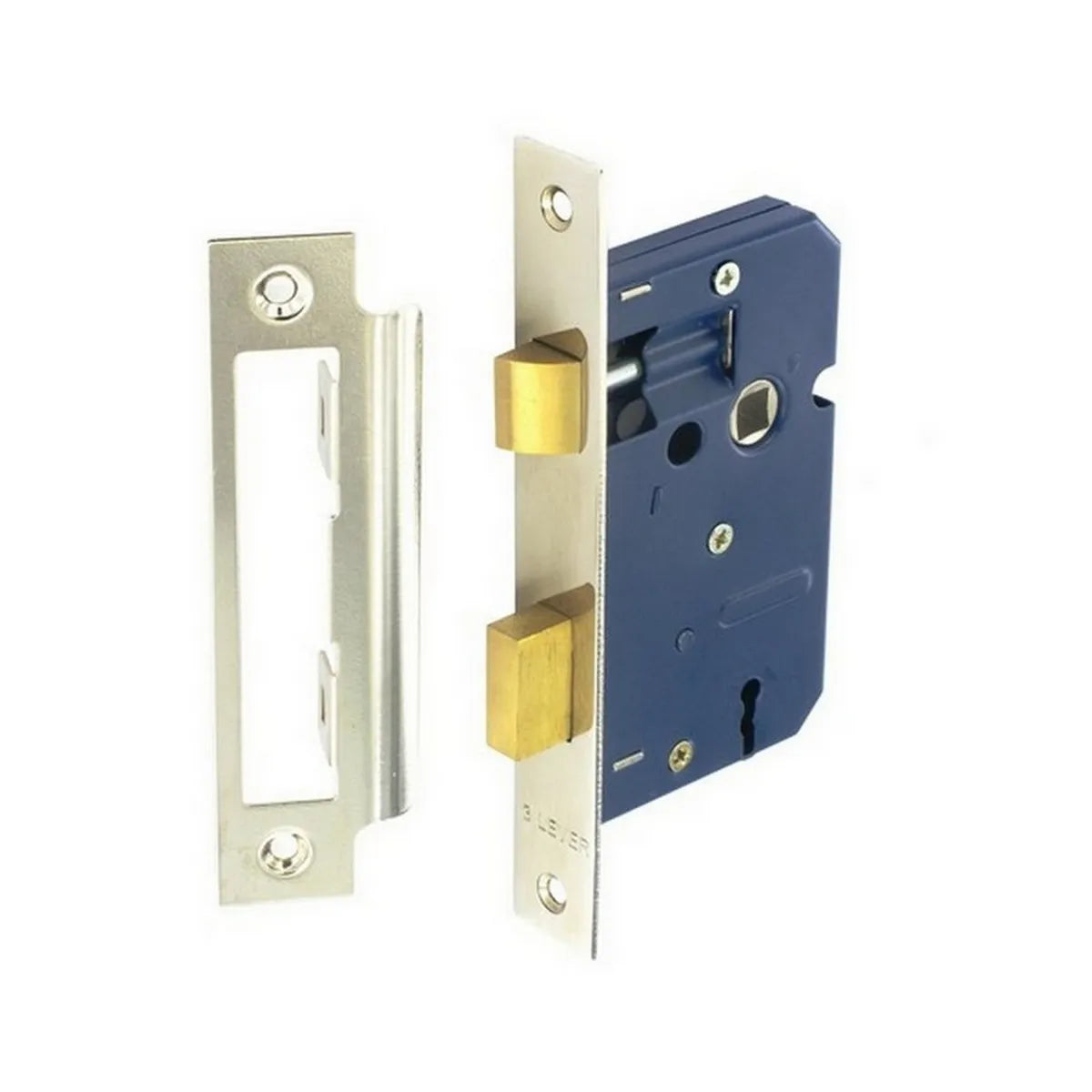 Securit S1832 3 Lever Sash Lock Nickel Plated 63mm