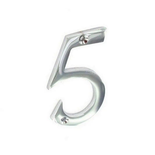 Securit S2965 Chrome Numeral No 5 75mm