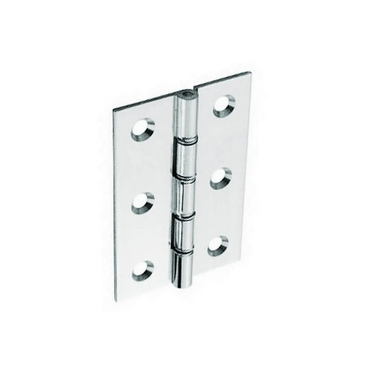 Securit S4151 Double Steel Washered Hinges Chrome Plated 75mm 1 Pair