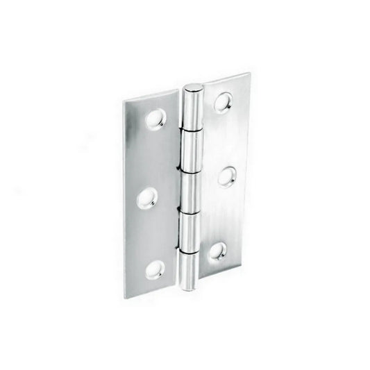 Securit S4302 Steel Butt Hinges Polished Chrome Plated 75mm 1 Pair