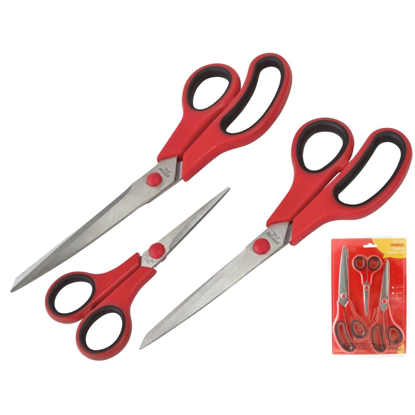 Stainless Steel Scissor 3pc Set