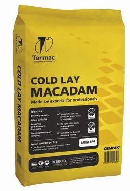 Tarmac Cold Lay Macadam Large Bag 25KG