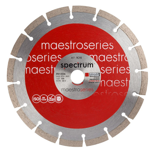 Spectrum Maestro 10mm General Purpose Diamond Blade – 230/22.23mm