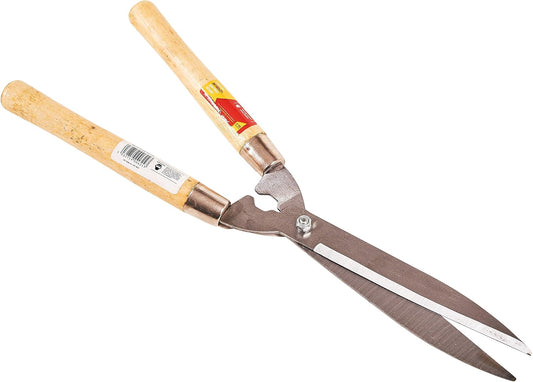 U0700 Garden Shears Wooden Handle for Hedges, Shrubs, and Grass